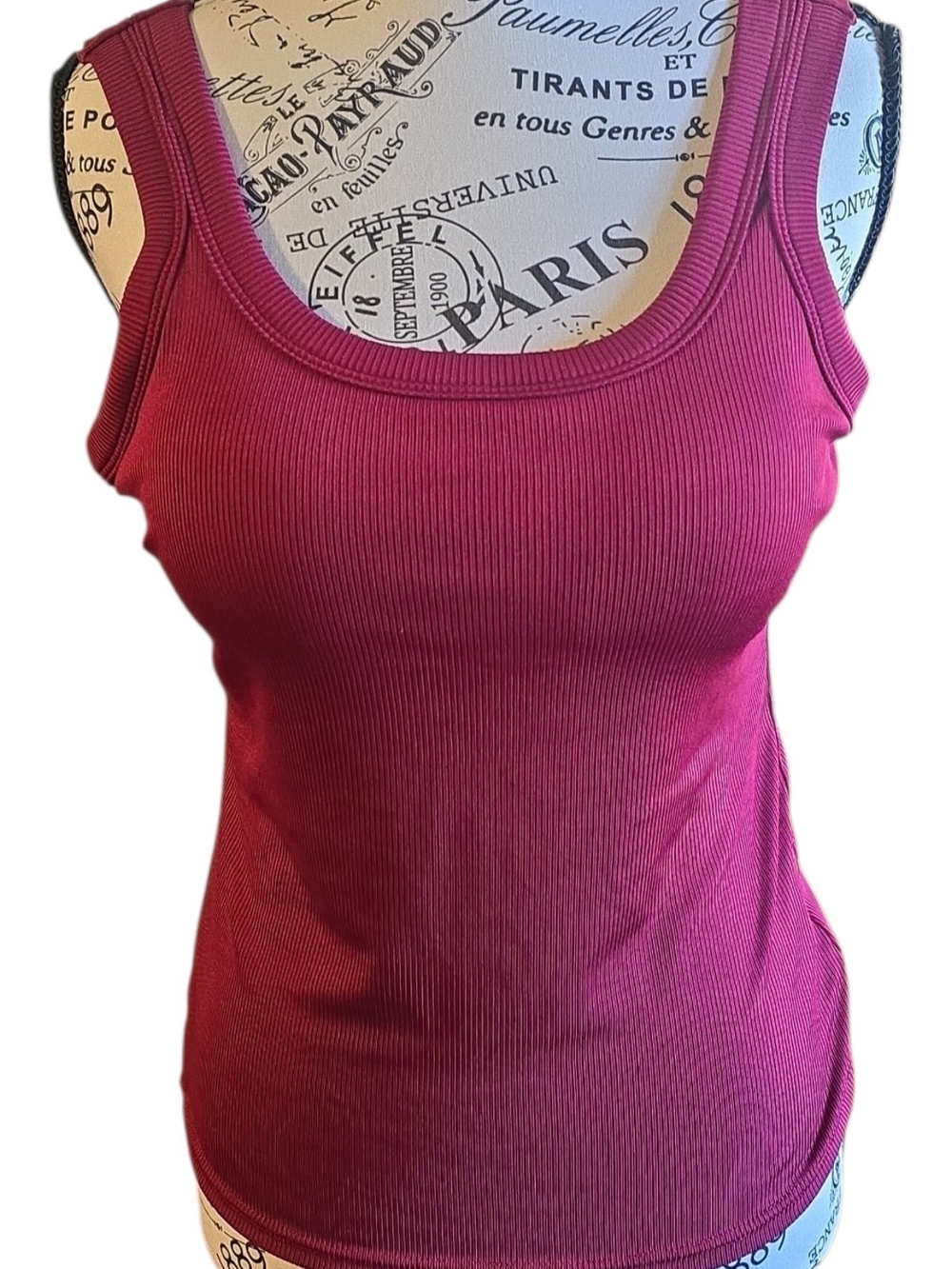SHEIN Ribbed Tank Tops - Red, Gray, Black Built In Bra - Picture 2 of 5